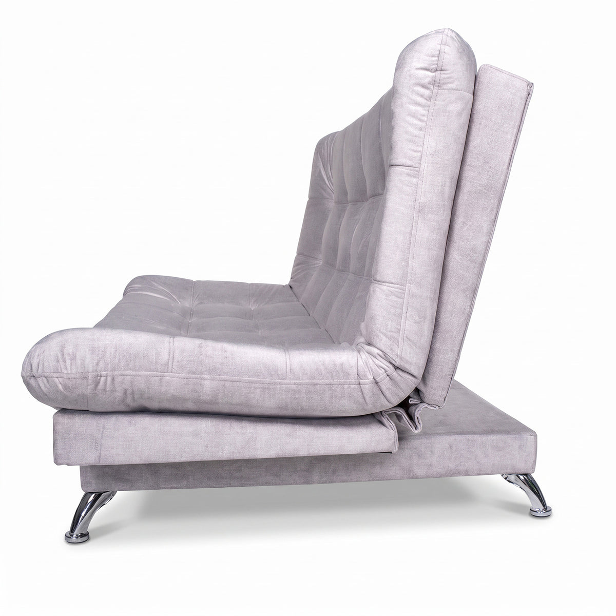 Sala sofá cama semidoble plata 6 puestos reclinable en poliéster 120x90 cm