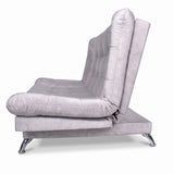 Sala sofá cama semidoble plata 6 puestos reclinable en poliéster 120x90 cm