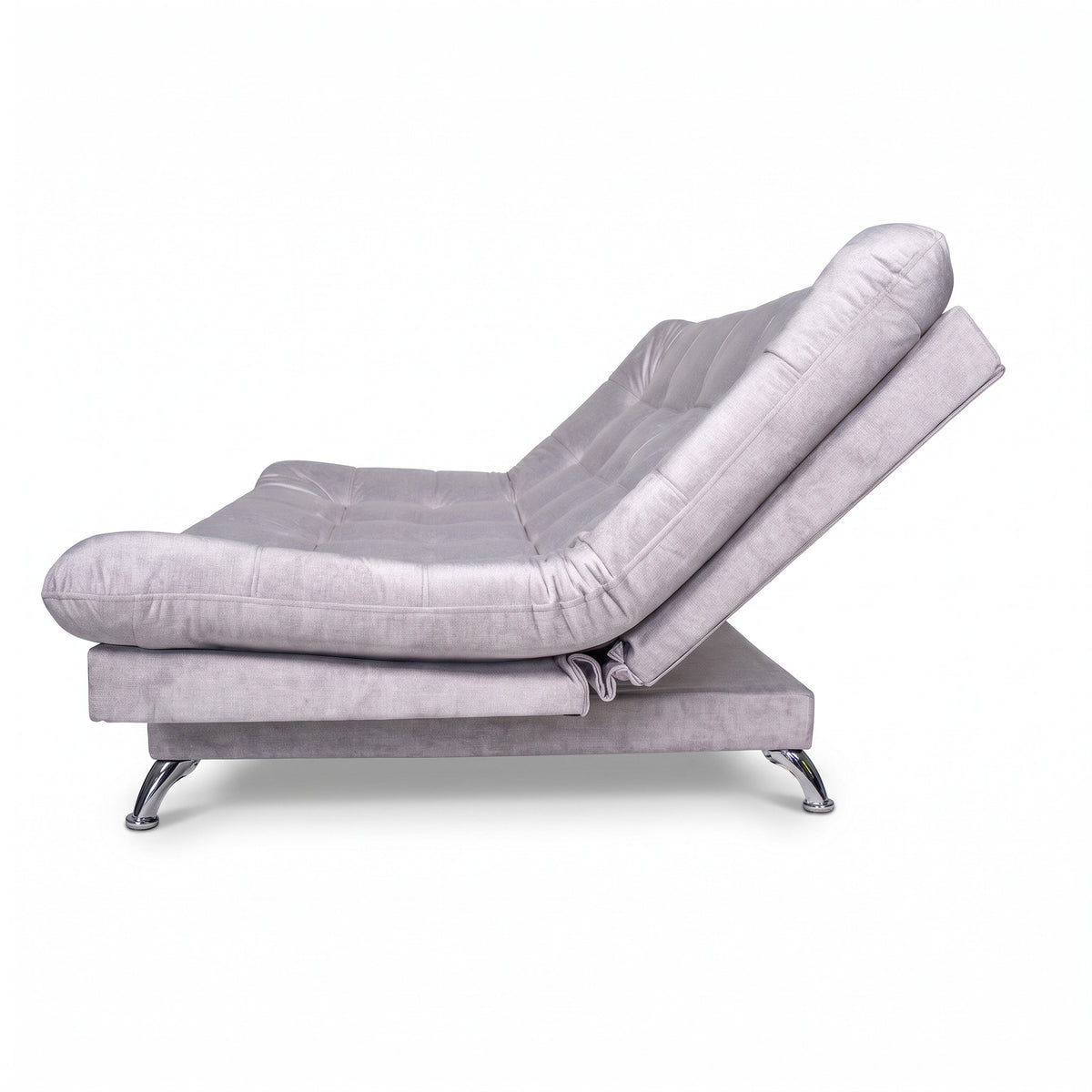 Sala sofá cama semidoble plata 6 puestos reclinable en poliéster 120x90 cm