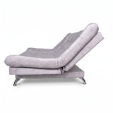 Sala sofá cama semidoble plata 6 puestos reclinable en poliéster 120x90 cm
