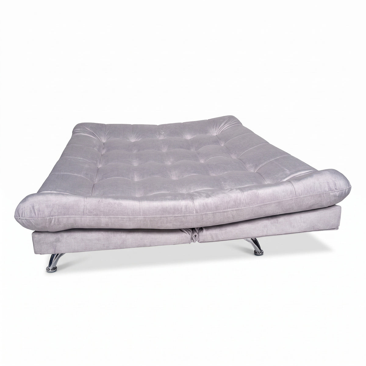 Sala sofá cama semidoble plata 6 puestos reclinable en poliéster 120x90 cm