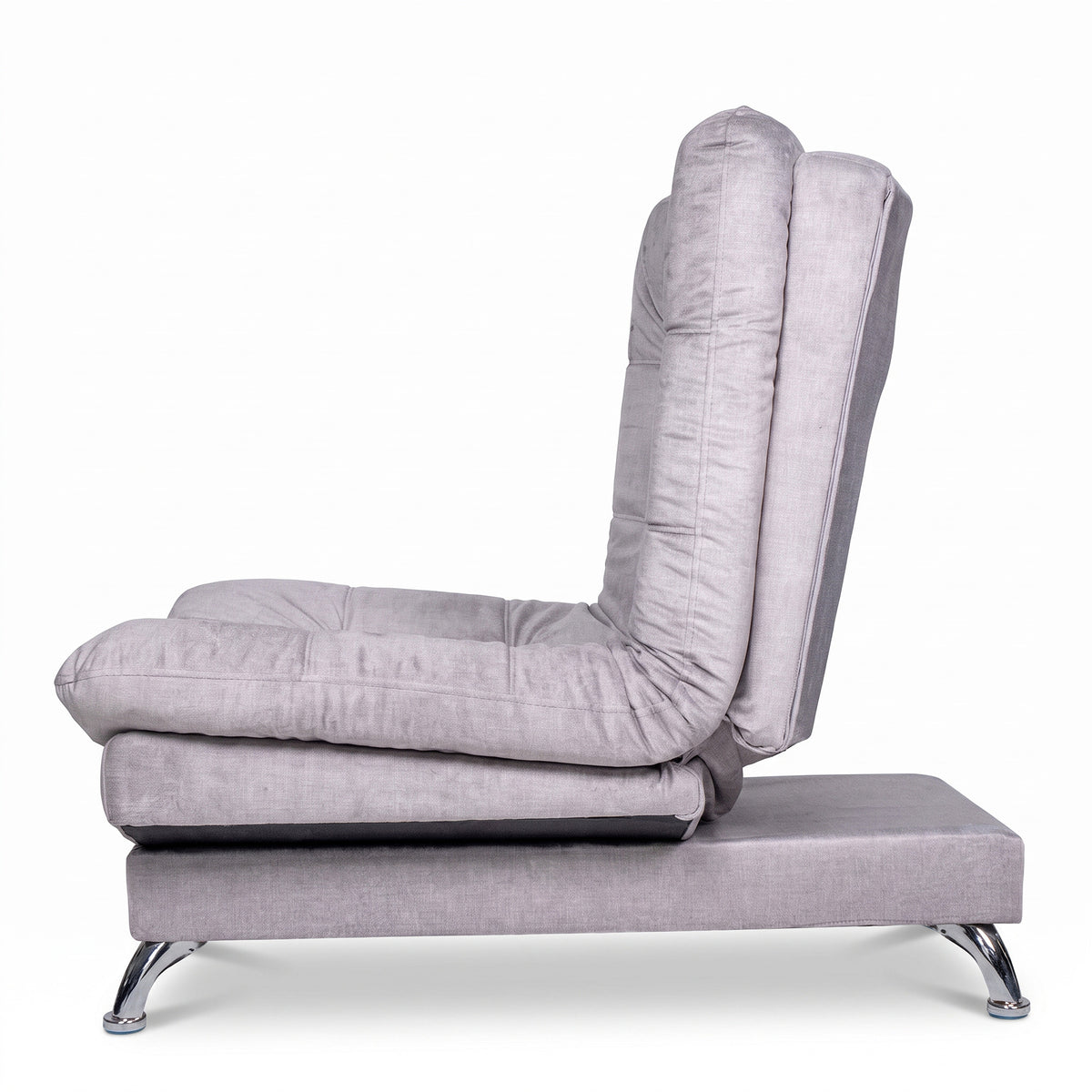Sala sofá cama semidoble plata 6 puestos reclinable en poliéster 120x90 cm