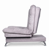 Sala sofá cama semidoble plata 6 puestos reclinable en poliéster 120x90 cm
