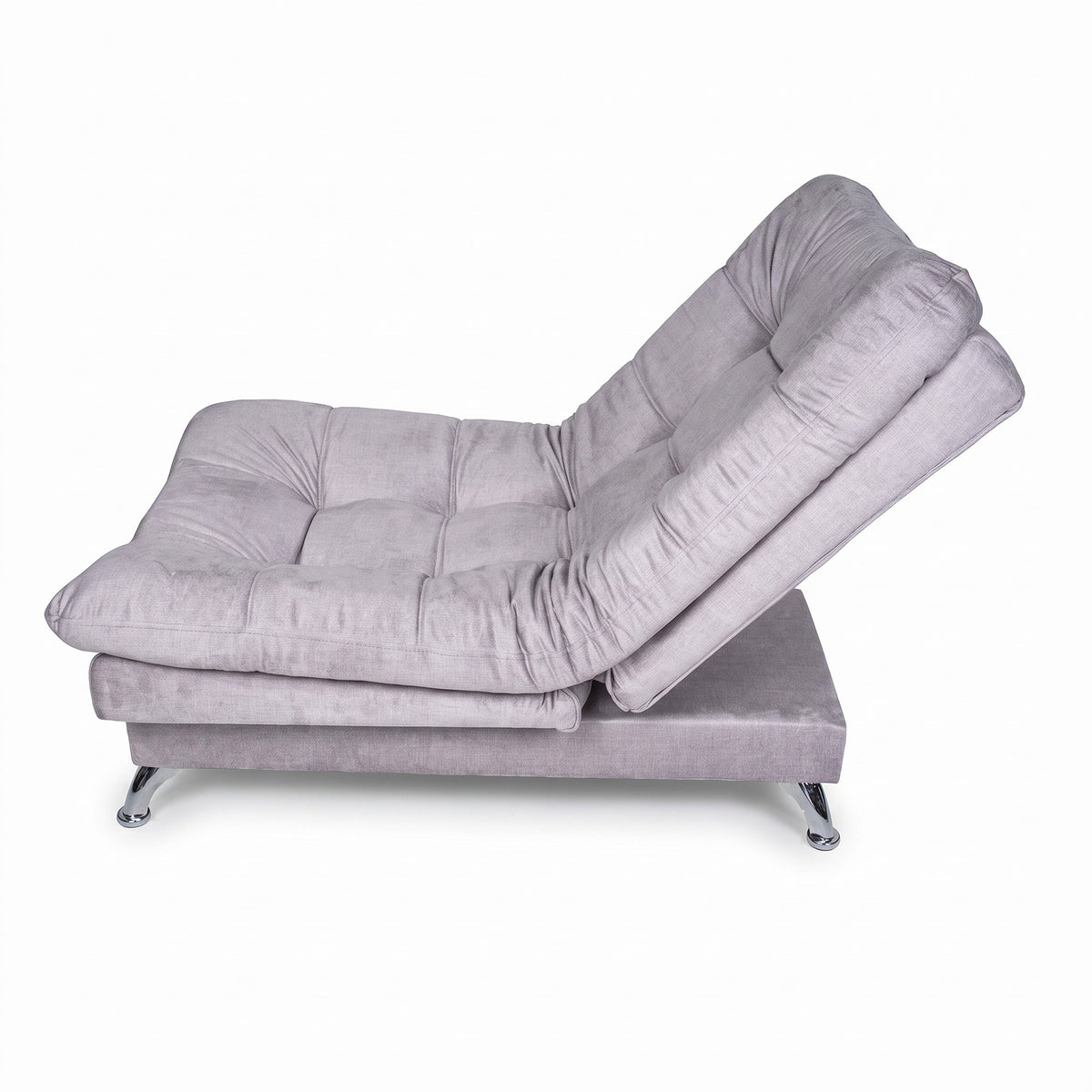 Sala sofá cama semidoble plata 6 puestos reclinable en poliéster 120x90 cm