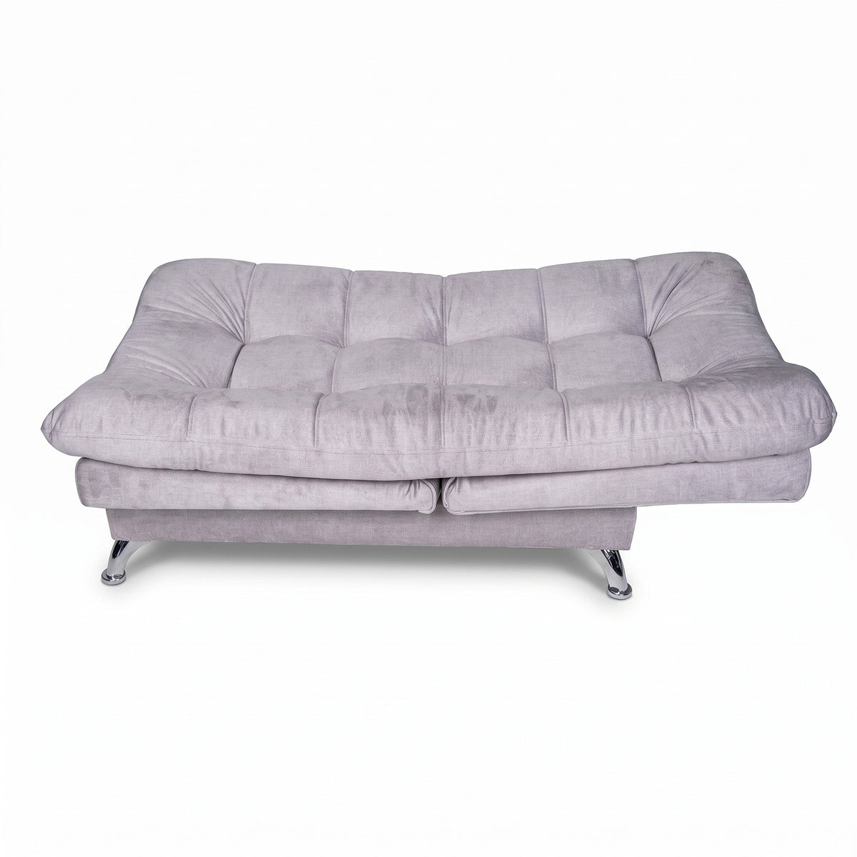 Sala sofá cama semidoble plata 6 puestos reclinable en poliéster 120x90 cm