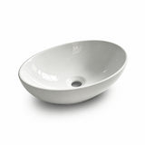 Lavamanos de sobreponer ovalado blanco en cerámica 41x14 cm
