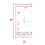 Clóset Essent blanco fresno y capri en MDP 86x180 cm con 2 puertas y cajón