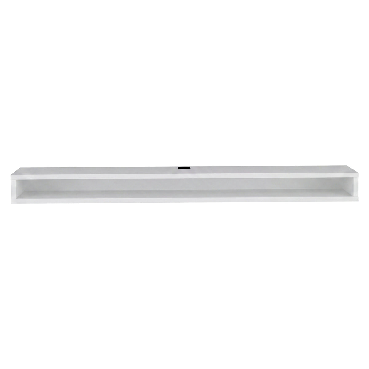 Rack de TV flotante Luft blanco para televisor de hasta 75" pulgadas 180x15 cm