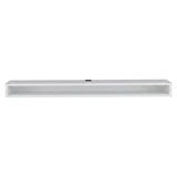 Rack de TV flotante Luft blanco para televisor de hasta 75" pulgadas 180x15 cm