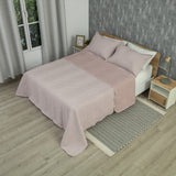 Tendido rosa Kyoto queen 160x190 cm en microfibra con 2 fundas