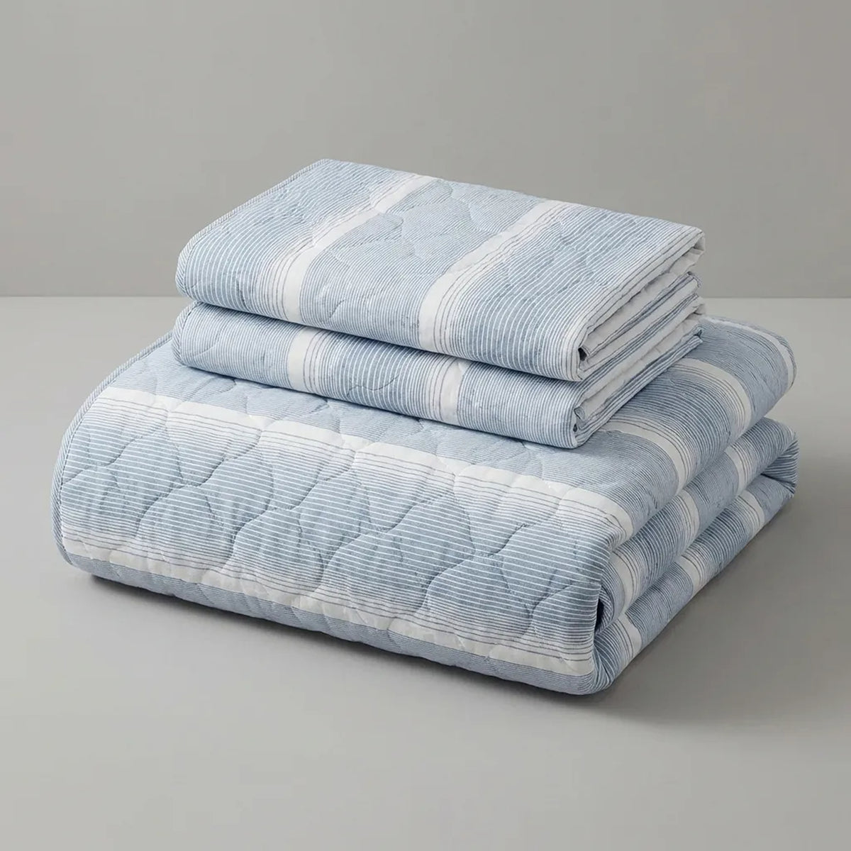 Cubrelecho superacolchado Equilibrio king azul claro 200x200 cm en poliéster