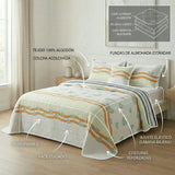 Cubrelecho Entre Dos Amores estampado king 200x200 cm doble faz en microfibra