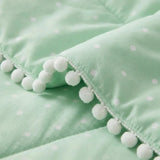 Cubrelecho para cama doble verde Luno 140x190 cm acolchado doble faz 3 piezas