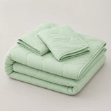 Cubrelecho acolchado queen verde Cotton Sense doble faz 160x190 cm