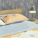 Cubrelecho Amoré Soft para cama doble azul y blanco semiacolchado doble faz 140x190 cm
