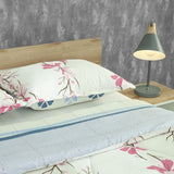 Cubrelecho para cama doble Pure Garden azul y blanco semiacolchado 140x190 cm