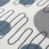 Cubrelecho Trazo Memphis para cama doble azul doble faz acolchado 140x190 cm microfibra