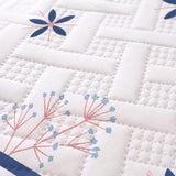 Cubrelecho sencillo Reef Rosa blanco y salmón en microfibra 100x190 cm