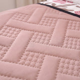 Cubrelecho sencillo coral Astral blanco y palo de rosa en microfibra 100x190 cm