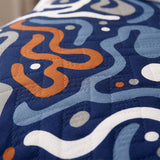 Cubrelecho para cama doble azul oscuro Vanguardia Zafiro en microfibra 140x190 cm termosellado