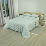 Cubrelecho Equilibrio king verde grisáceo 200x200 cm doble faz superacolchado