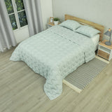 Cubrelecho Equilibrio king verde grisáceo 200x200 cm doble faz superacolchado
