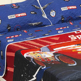 Cubrelecho infantil semidoble rojo Disney Core Rayo McQueen doble faz 120x190 cm microfibra