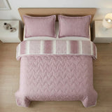 Cubrelecho Equilibrio king morado claro superacolchado doble faz 200x200 cm