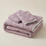 Cubrelecho Equilibrio king morado claro superacolchado doble faz 200x200 cm