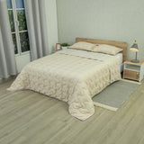 Cubrelecho acolchado crema Equilibrio queen 160x190 cm doble faz microfibra