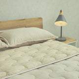 Cubrelecho acolchado crema Equilibrio queen 160x190 cm doble faz microfibra