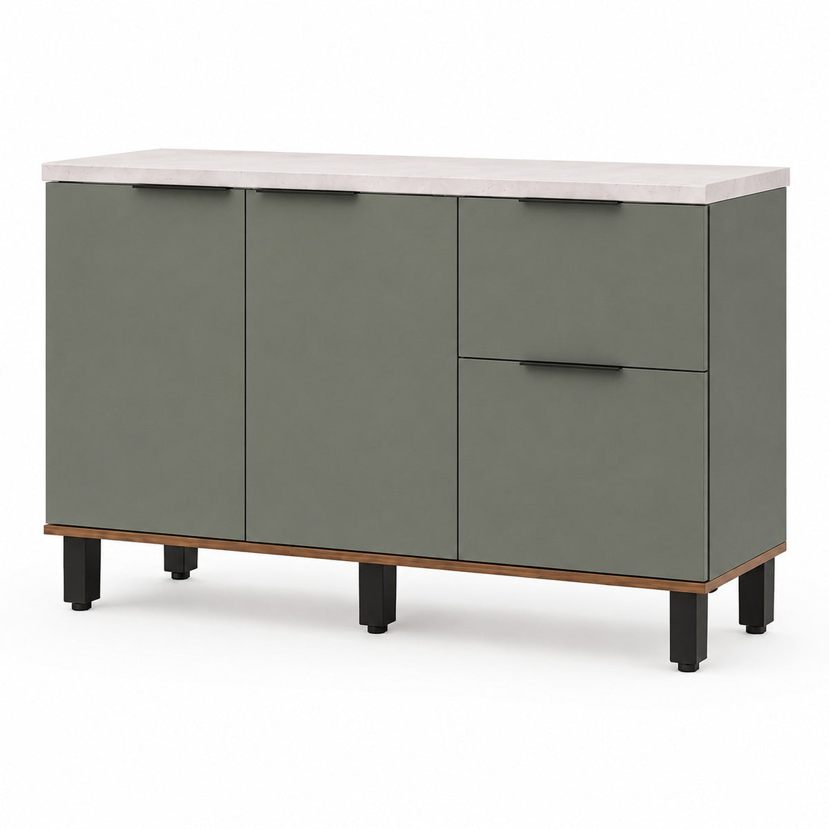 Cocina Sicilia Natural y Olivia 120x163cm con Cuatro Puertas sin Mesón y Sin Estufa