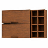 Cocina Tahiti Natural y Blanco Apagado 120x163.5cm con Cuatro Puertas sin Mesón y Sin Estufa
