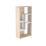 Biblioteca moderna arena y blanco en MDF 60x120 cm con 4 entrepaños