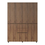 Armario amaretto moderno en MDF 150x200 cm con 6 puertas y 2 cajones