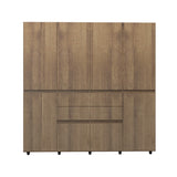Armario amaretto moderno 200x200 cm con 6 puertas y 4 cajones