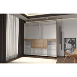 Armario amaretto moderno 200x200 cm con 6 puertas y 4 cajones