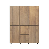 Armario amaretto 150x200 cm en MDF con 6 puertas y 2 cajones