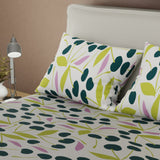 Juego de sábanas Viento para cama doble gris con cortina en microfibra 140x190 cm