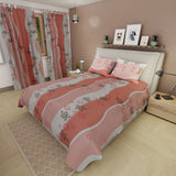 Juego de sábanas Valerín queen coral en microfibra 160x190 cm