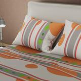 Juego de sábanas Esfera queen gris en microfibra 160x190 cm