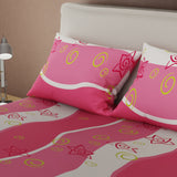 Juego de sábanas Valerín queen fucsia en microfibra 160x190 cm