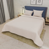 Sábana plana para cama doble beige Linear Calm 140x190 cm 250 hilos