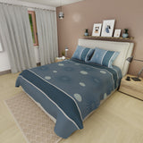 Juego de sábanas Eclipse king azul acero 200x200 cm 180 hilos algodón poliéster