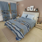 Juego de sábanas Palma Azur queen azul grisáceo 160x190 cm microfibra