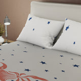 Juego de sábanas Cielo Terrenal queen gris microfibra 160x190 cm