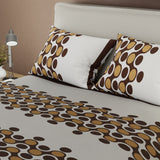 Juego de sábanas Esferas para cama doble gris claro microfibra 140x190 cm
