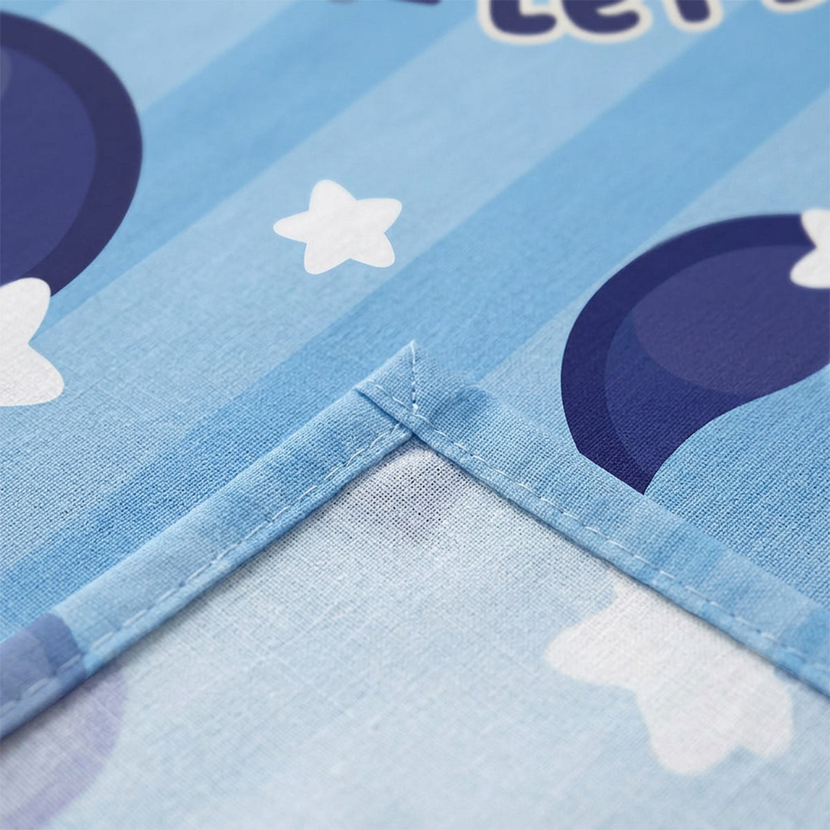 Juego de sábanas Bluey para cama doble azul en microfibra suavizada 140x190 cm