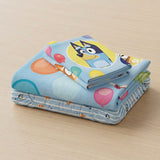 Juego de sábanas semidoble Bluey y Bingo azul en microfibra 120x190 cm