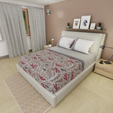 Sábana ajustable Romantic Due queen gris claro en microfibra 160x190 cm con fundas
